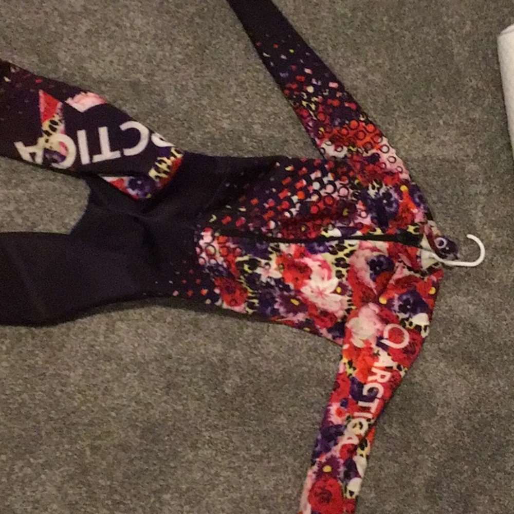 An Arctica flower race suit for skiing